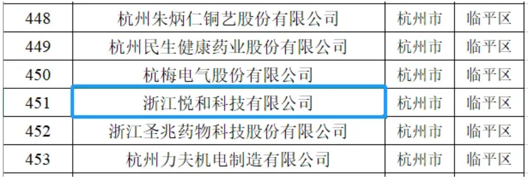 悦和科技获批2024年第一批浙江省“专精特新”中小企业(图2)