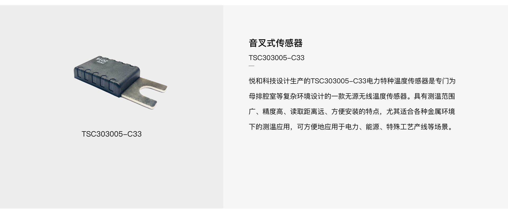 TSC303005-C33 音叉式温度传感器(图1)